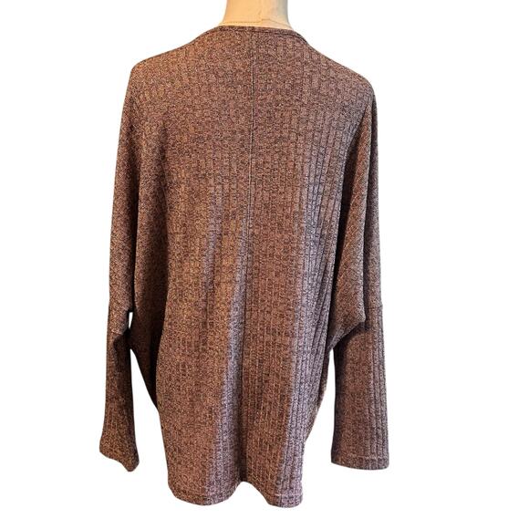 She + Sky Women Pullover Knit Crop Sweater SZ M Multicolor Metallic Oversized - Picture 5 of 8